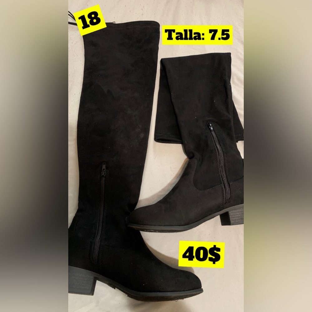 New Black boots, used just once, still in the box.